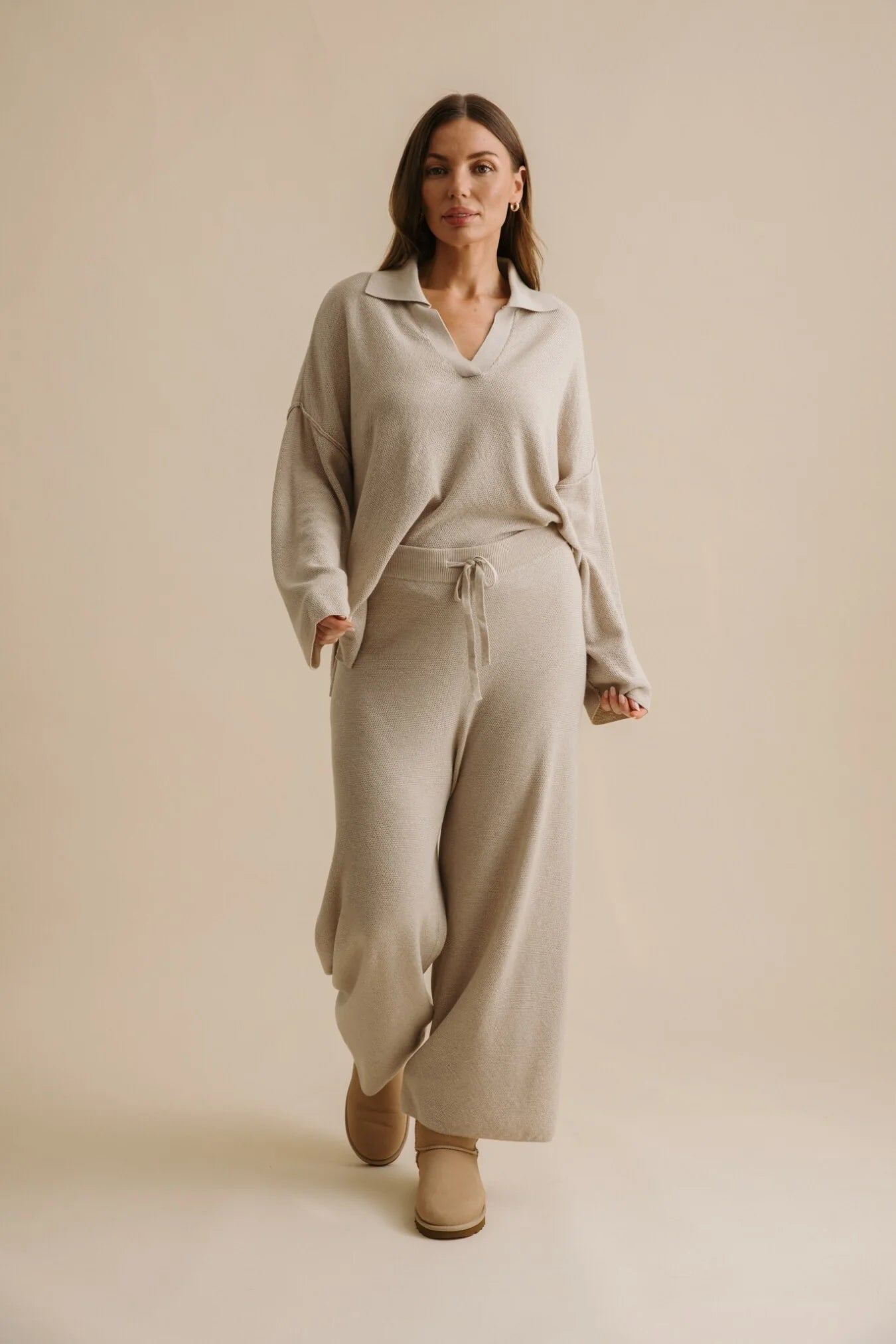 TALAMAYA WINTER RETREAT COLLAR PULLOVER WHEAT