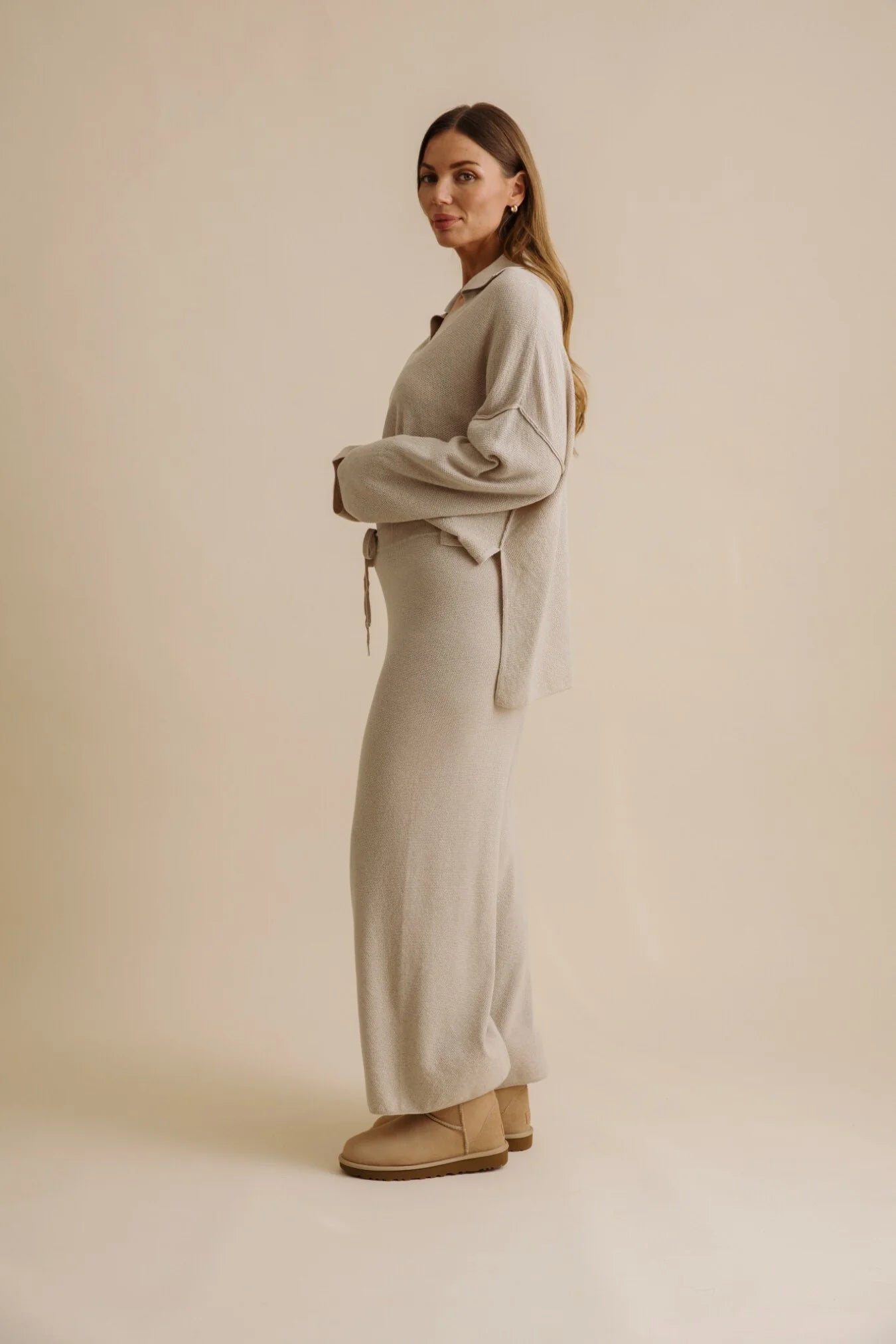 TALAMAYA WINTER RETREAT COLLAR PULLOVER WHEAT
