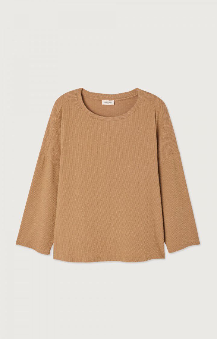 AMERICAN VINTAGE LONG SLEEVE T'SHIRT YRUKI - CAMEL