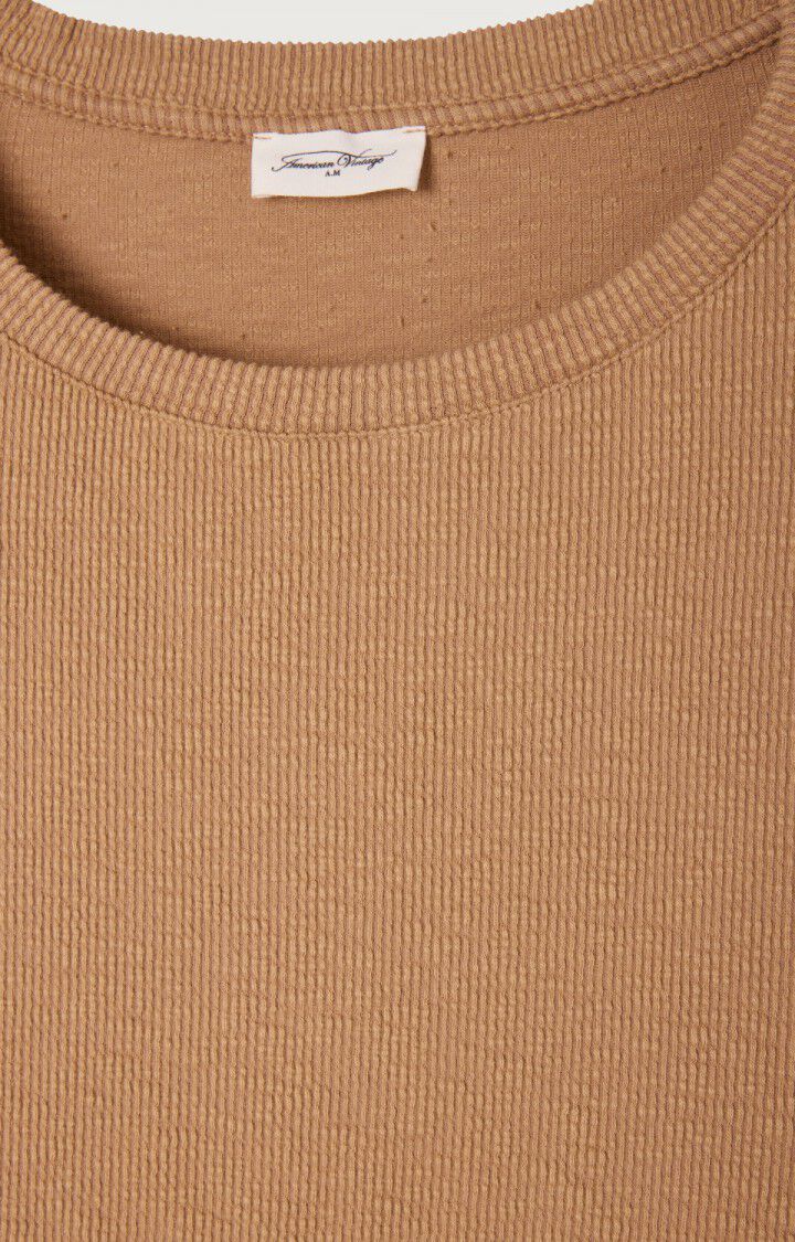 AMERICAN VINTAGE LONG SLEEVE T'SHIRT YRUKI - CAMEL
