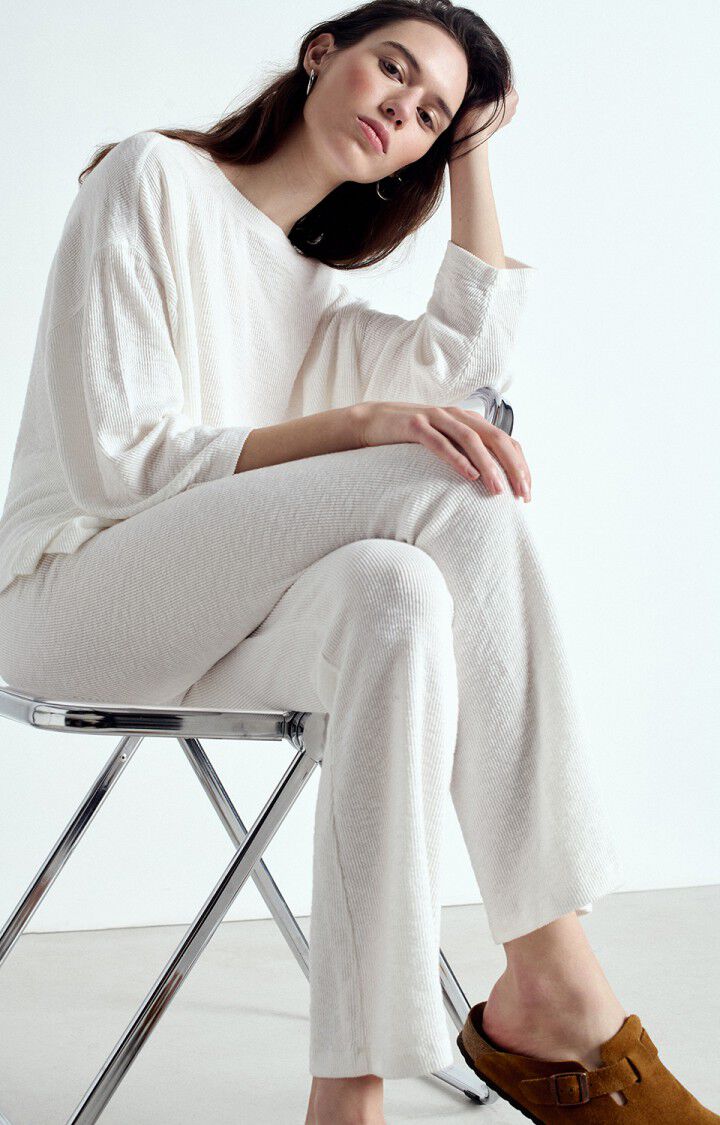 AMERICAN VINTAGE LONG SLEEVE T'SHIRT YRUKI - WHITE