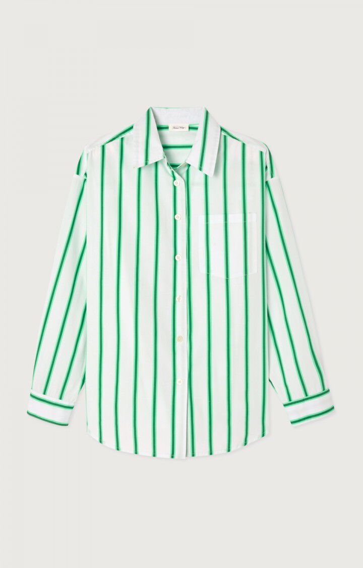 AMERICAN VINTAGE SHIRT ZATYBAY - NEON LAGOON STRIPES