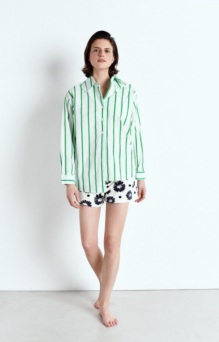 AMERICAN VINTAGE SHIRT ZATYBAY - NEON LAGOON STRIPES