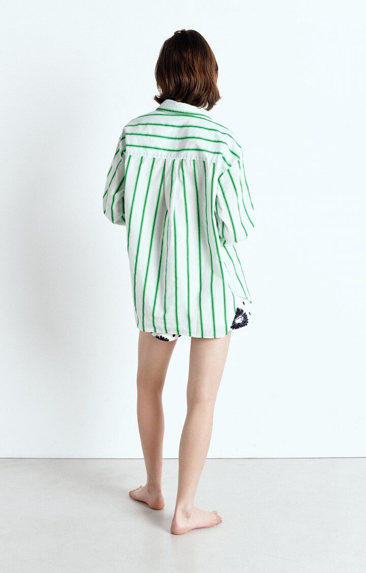 AMERICAN VINTAGE SHIRT ZATYBAY - NEON LAGOON STRIPES