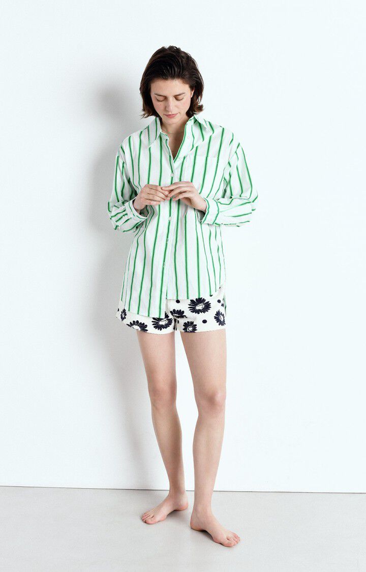 AMERICAN VINTAGE SHIRT ZATYBAY - NEON LAGOON STRIPES