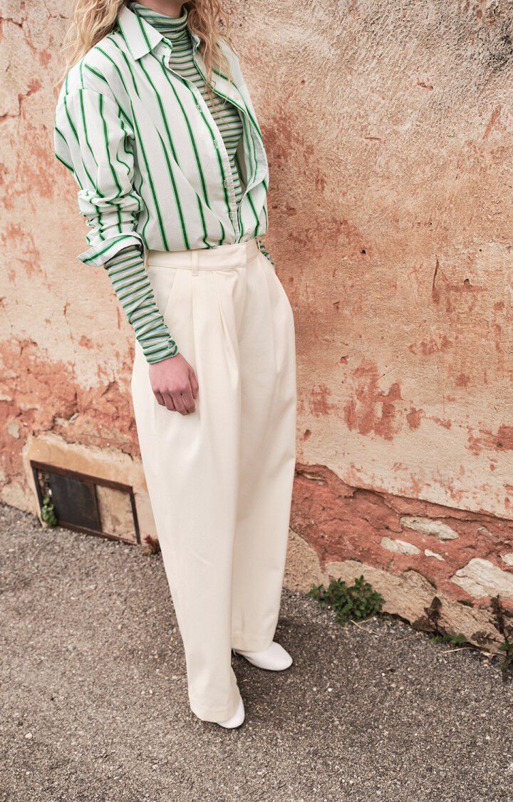AMERICAN VINTAGE SHIRT ZATYBAY - NEON LAGOON STRIPES