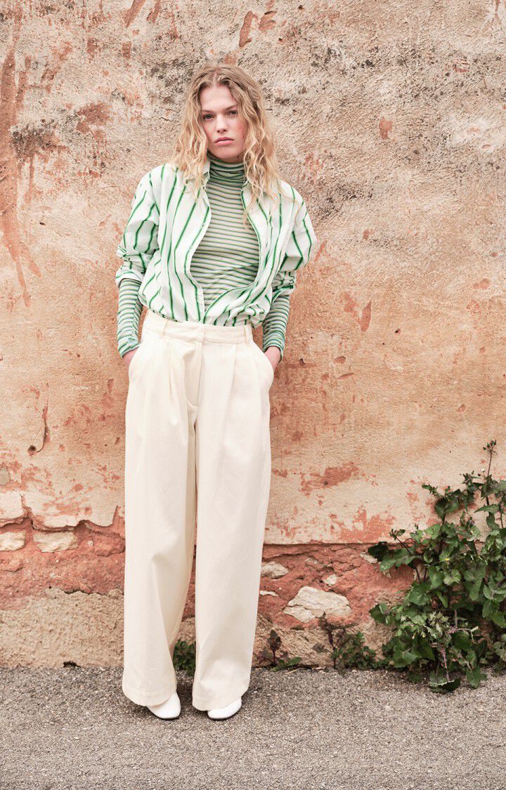 AMERICAN VINTAGE SHIRT ZATYBAY - NEON LAGOON STRIPES