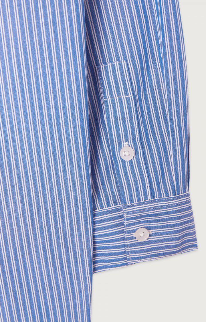 AMERICAN VINTAGE SHIRT ZATYBAY - AQUA STRIPES