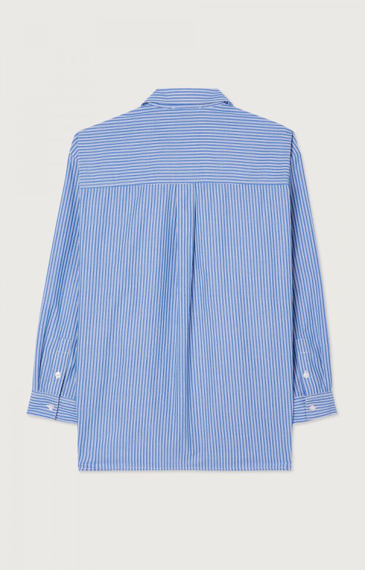 AMERICAN VINTAGE SHIRT ZATYBAY - AQUA STRIPES