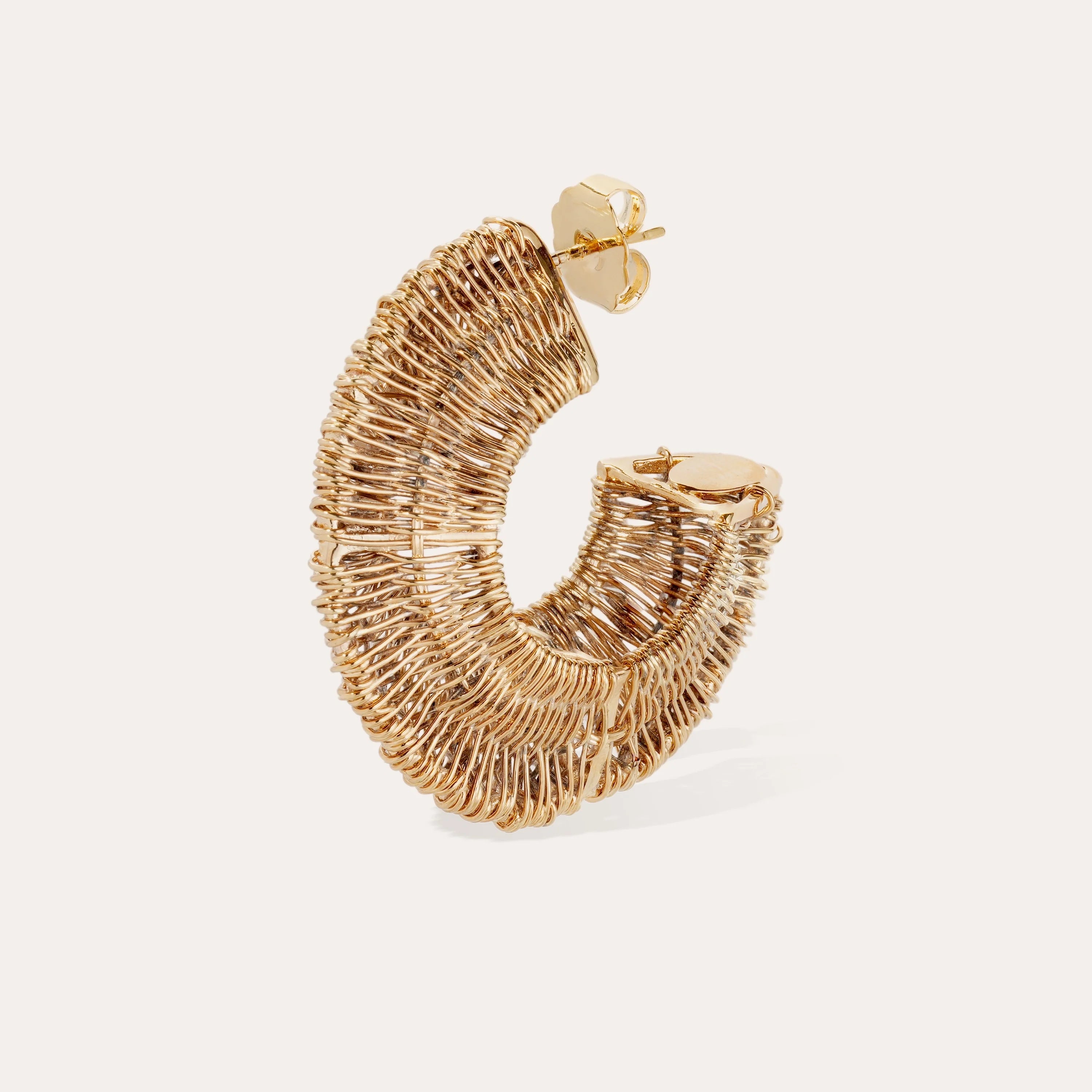 GAS BIJOUX CROCUS FILEA HOOP EARRINGS GOLD