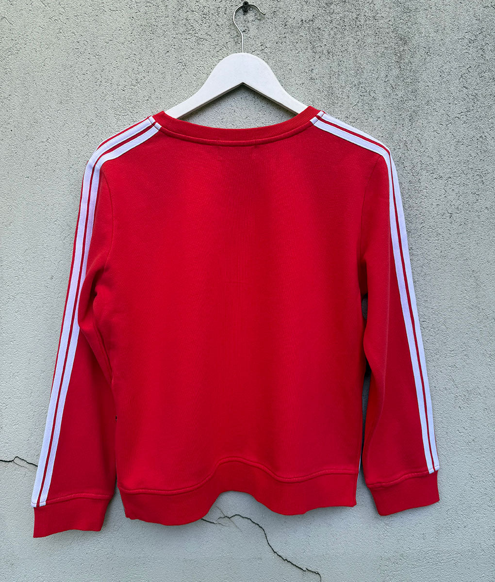 SOPHIE MORAN ZIP ARM STRIPE SWEATSHIRT RED/WHITE