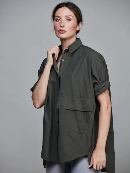 SIXTY DAYS BIG POCKET SHIRT DARK ARMY