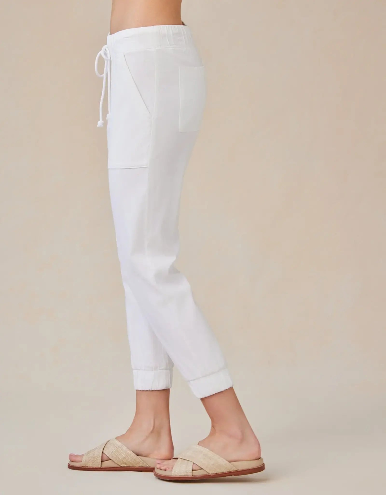 BELLA DAHL POCKET JOGGER - WHITE