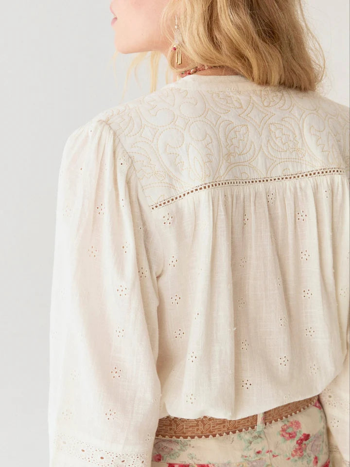 MAISON HOTEL COLETTE BLOUSE MOSAIQUE IVORY