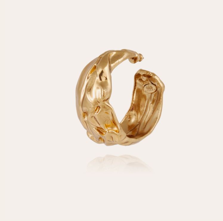 GAS BIJOUX COMPRESSION HOOP EARRINGS GOLD