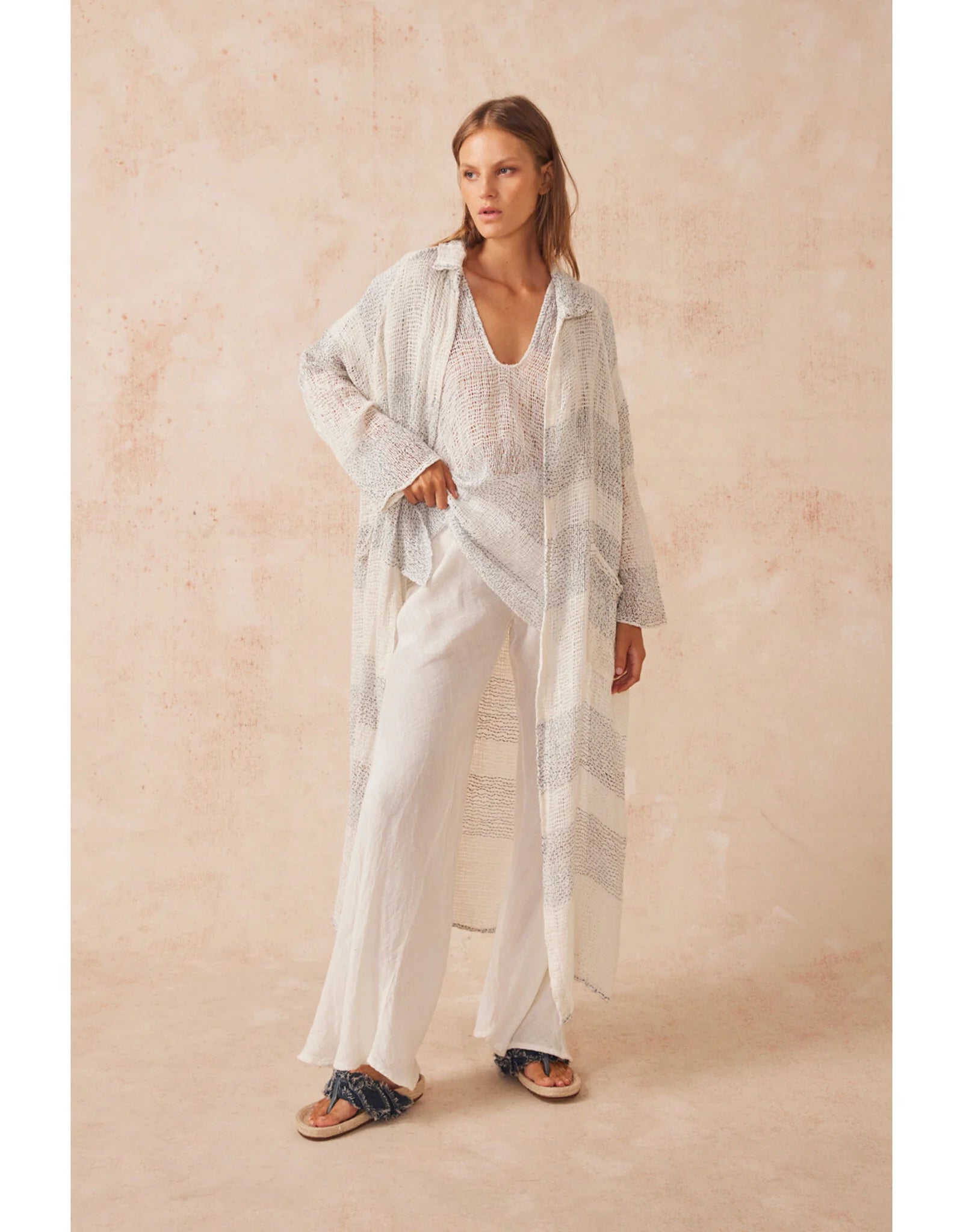 ESTILO EMPORIO RAGLAN DUSTER COAT LECCHE OCEAN