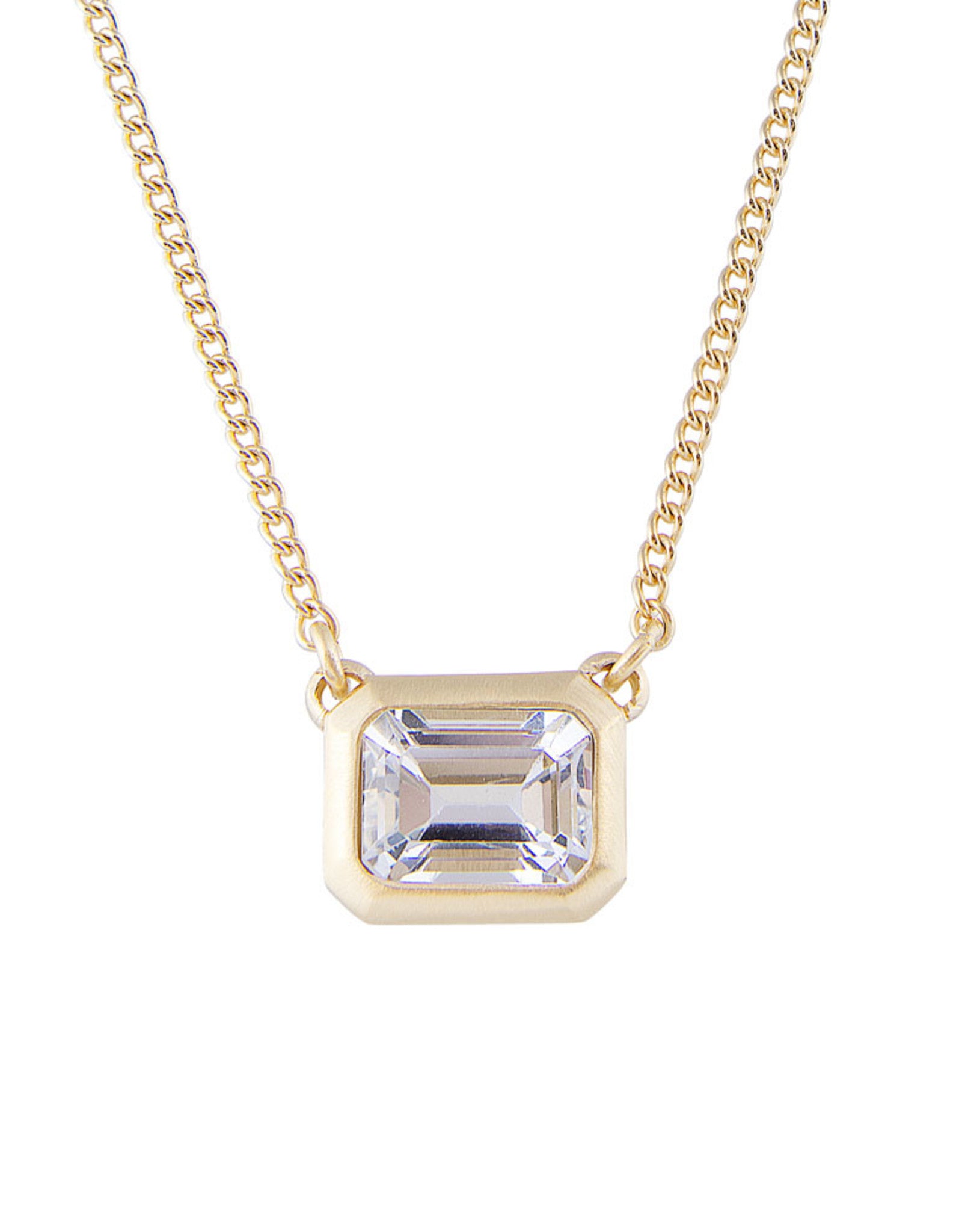 FAIRLEY AQUAMARINE DECO NECKLACE