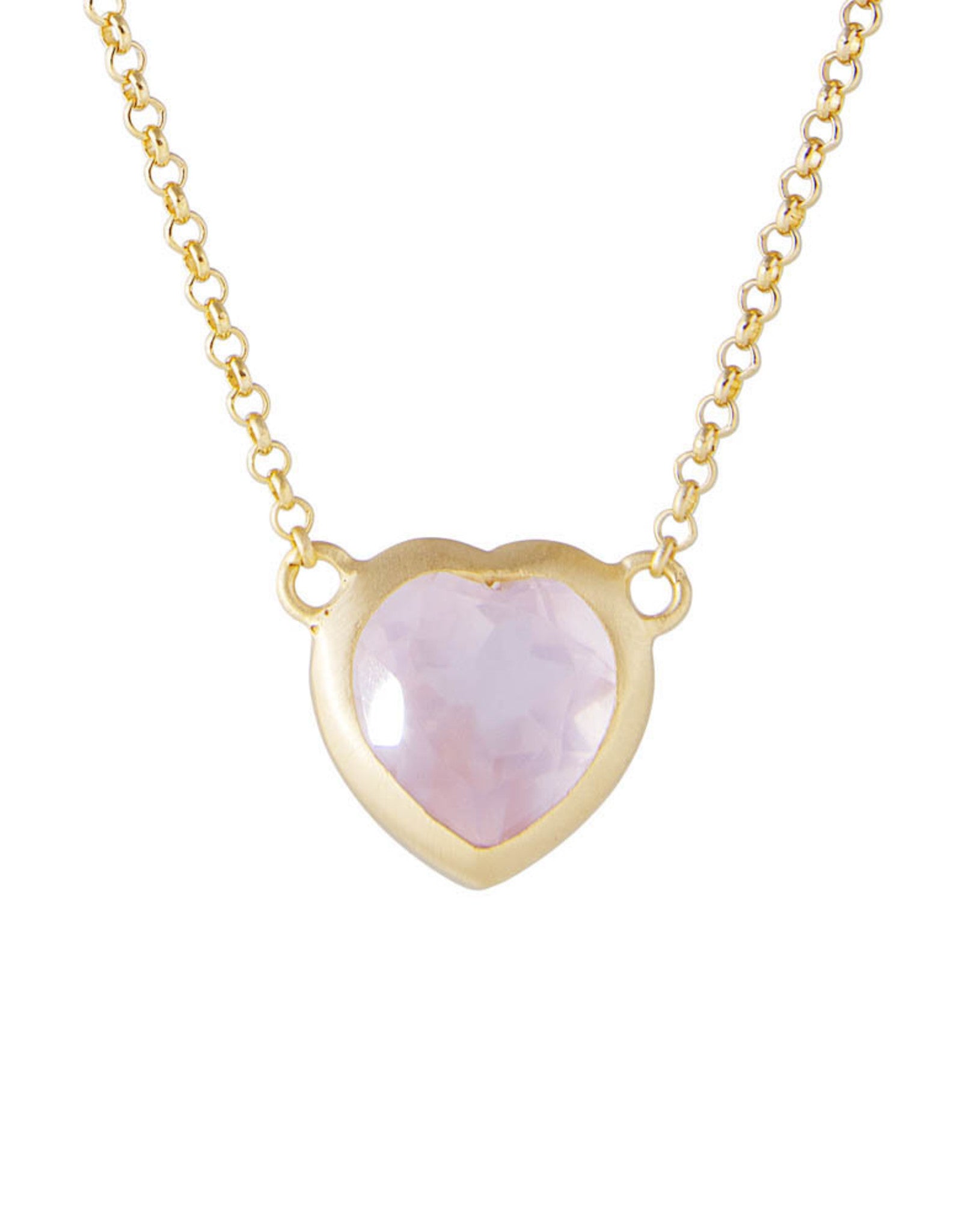 FAIRLEY ROSE QUARTZ LOVE NECKLACE