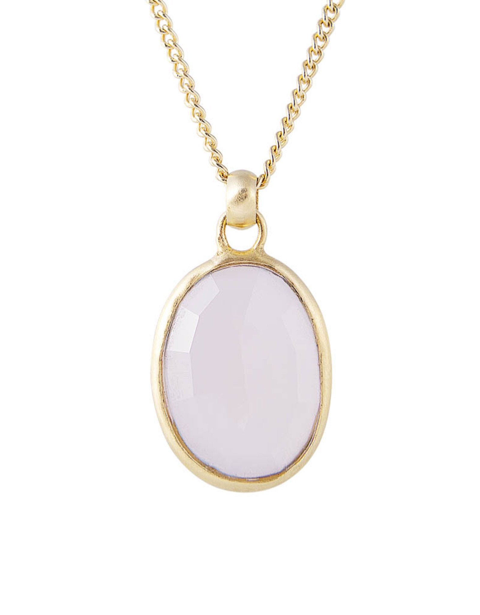 FAIRLEY ROSE QUARTZ PENDANT NECKLACE