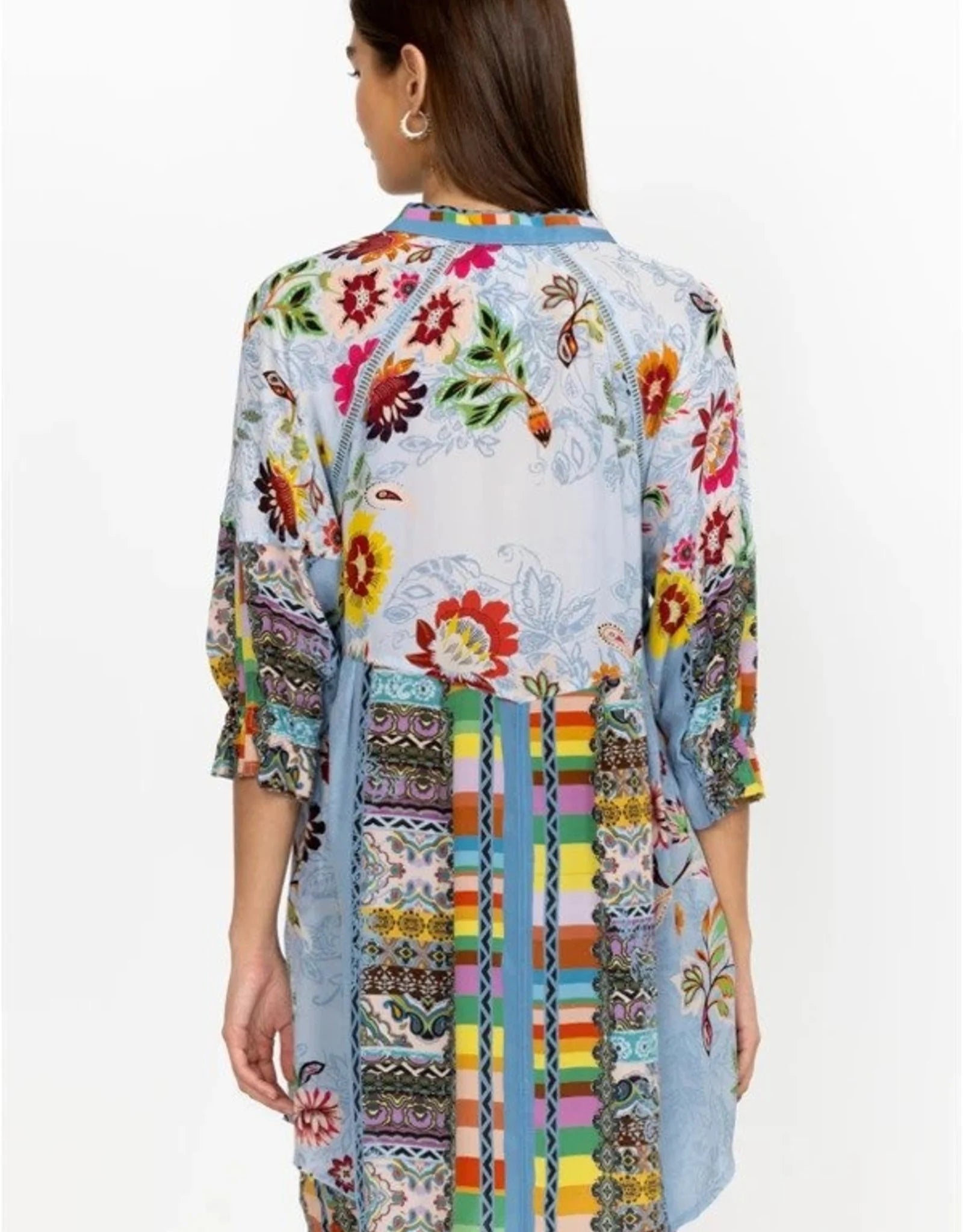 JOHNNY WAS RAINBOW ADONIA TUNIC - MULTI