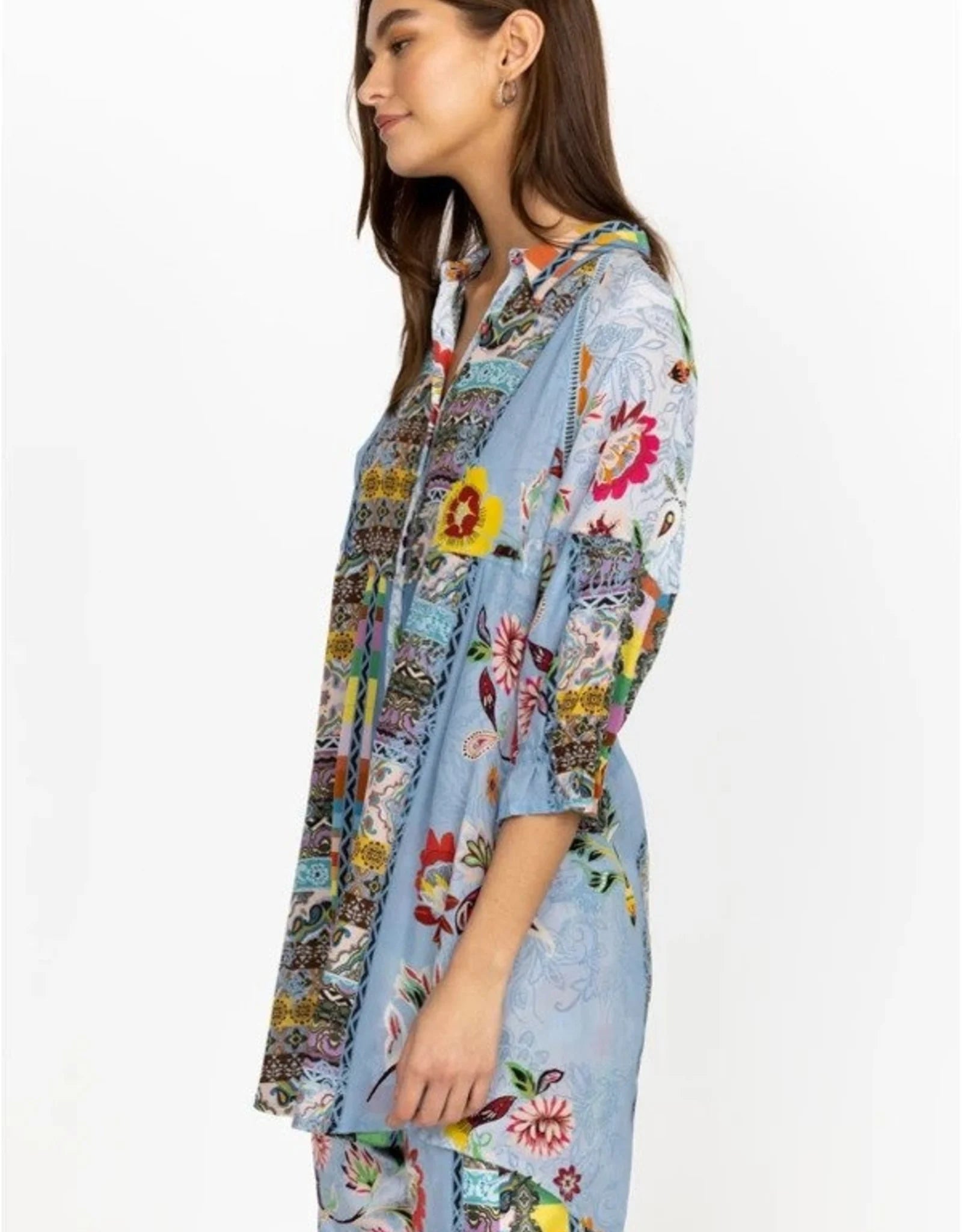 JOHNNY WAS RAINBOW ADONIA TUNIC - MULTI