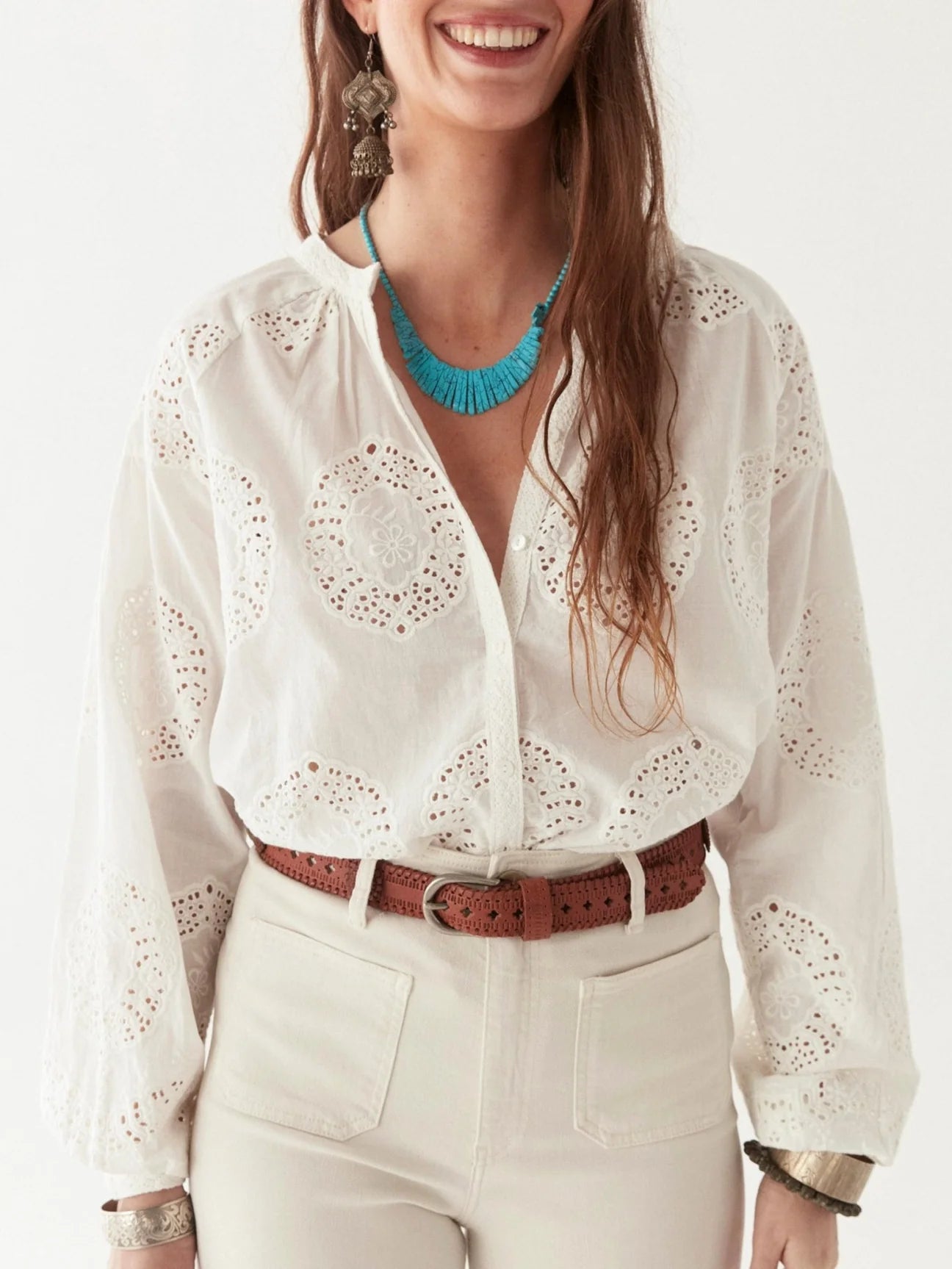 MAISON HOTEL MARGARET BLOUSE BATH ROSE OFF WHITE