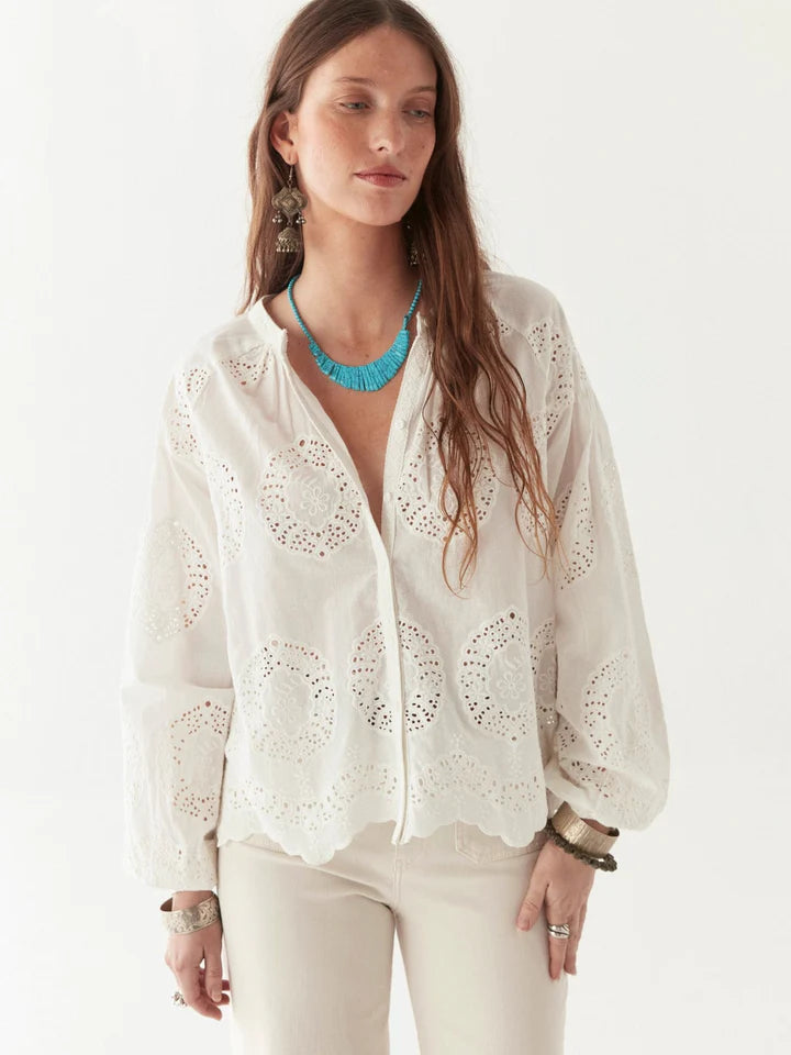 MAISON HOTEL MARGARET BLOUSE BATH ROSE OFF WHITE