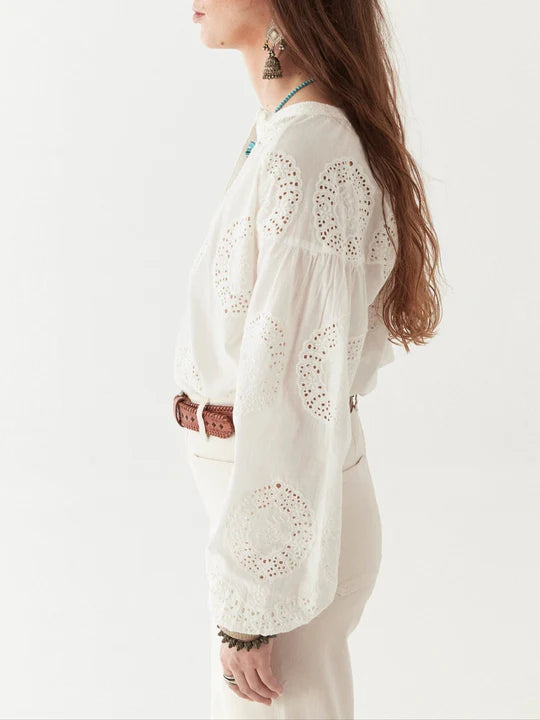 MAISON HOTEL MARGARET BLOUSE BATH ROSE OFF WHITE