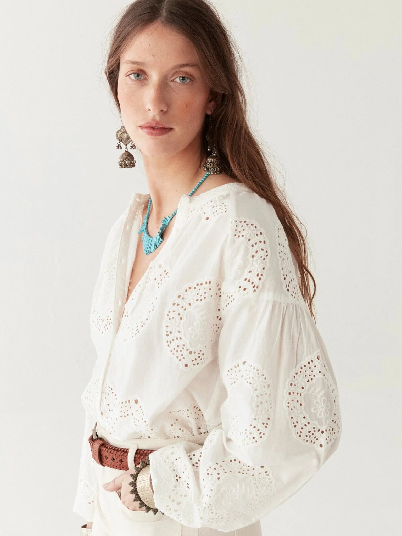 MAISON HOTEL MARGARET BLOUSE BATH ROSE OFF WHITE