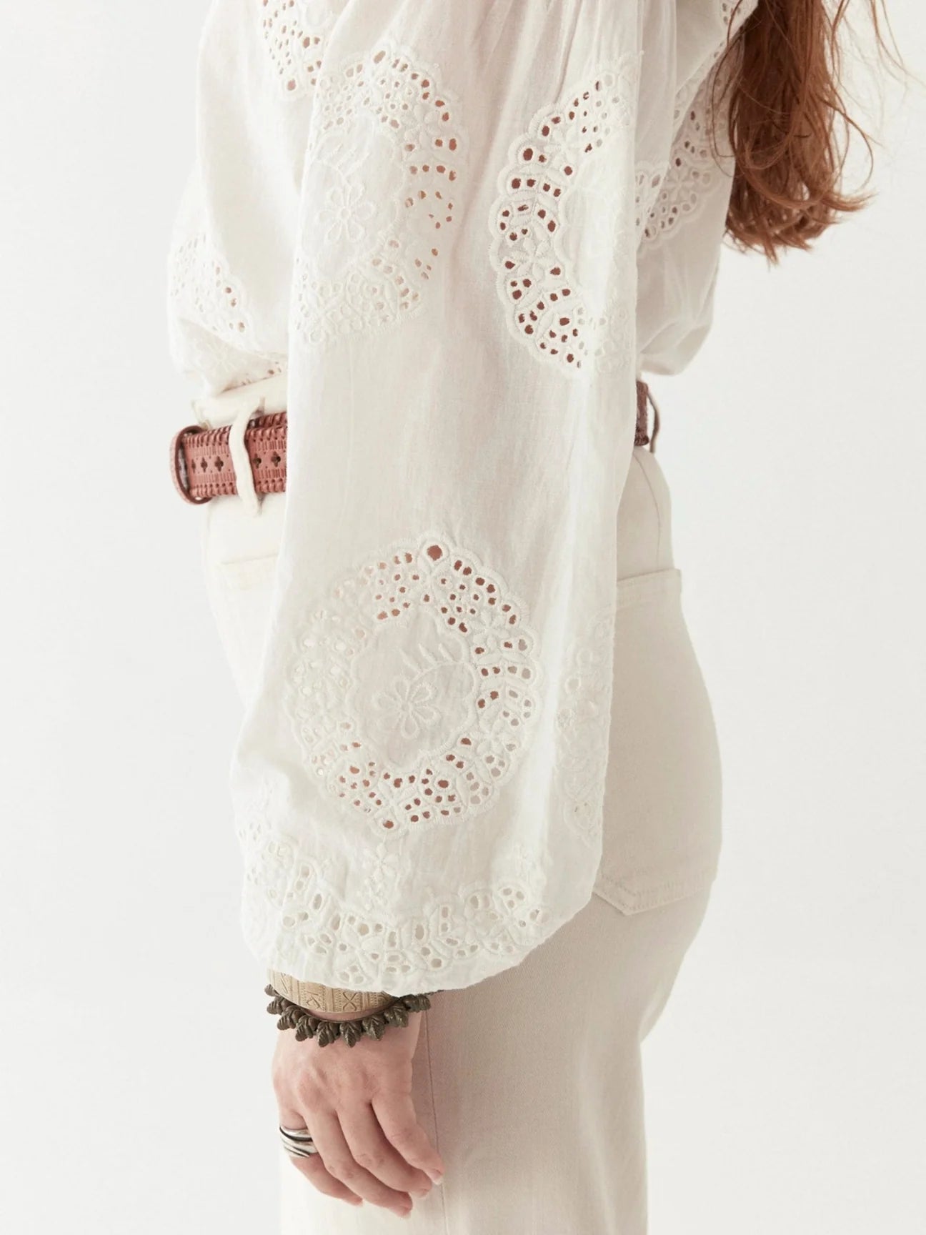 MAISON HOTEL MARGARET BLOUSE BATH ROSE OFF WHITE