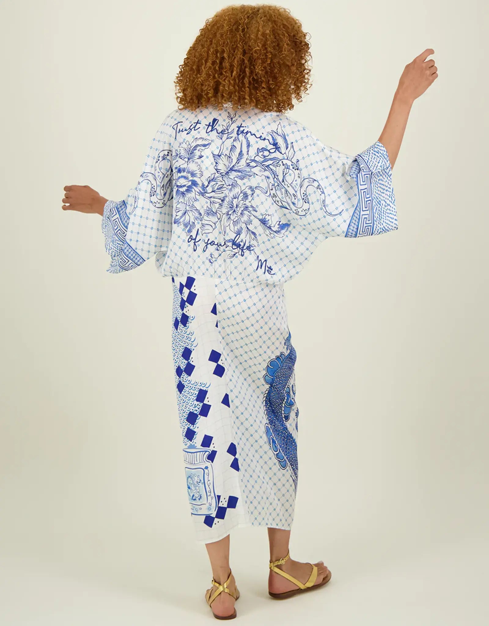 ME369 SOPHIA KIMONO AMALFI DRESS