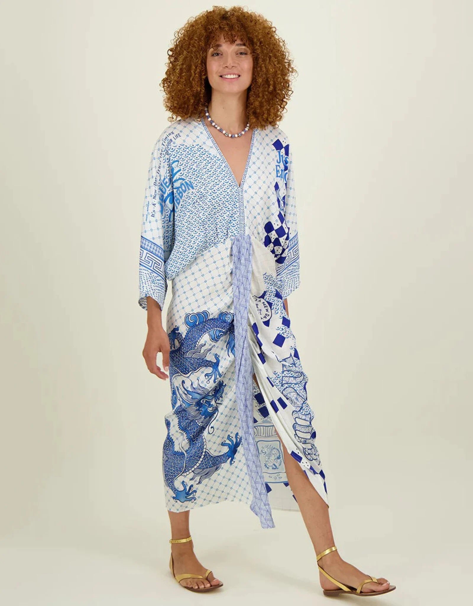 ME369 SOPHIA KIMONO AMALFI DRESS