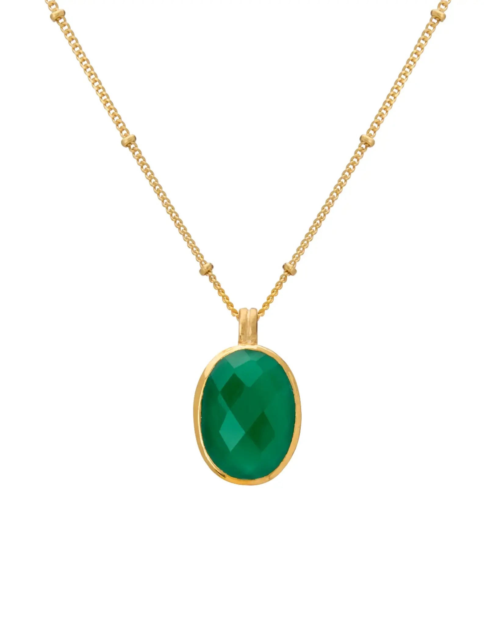 MURKANI GREEN ONYX PENDANT NECKLACE