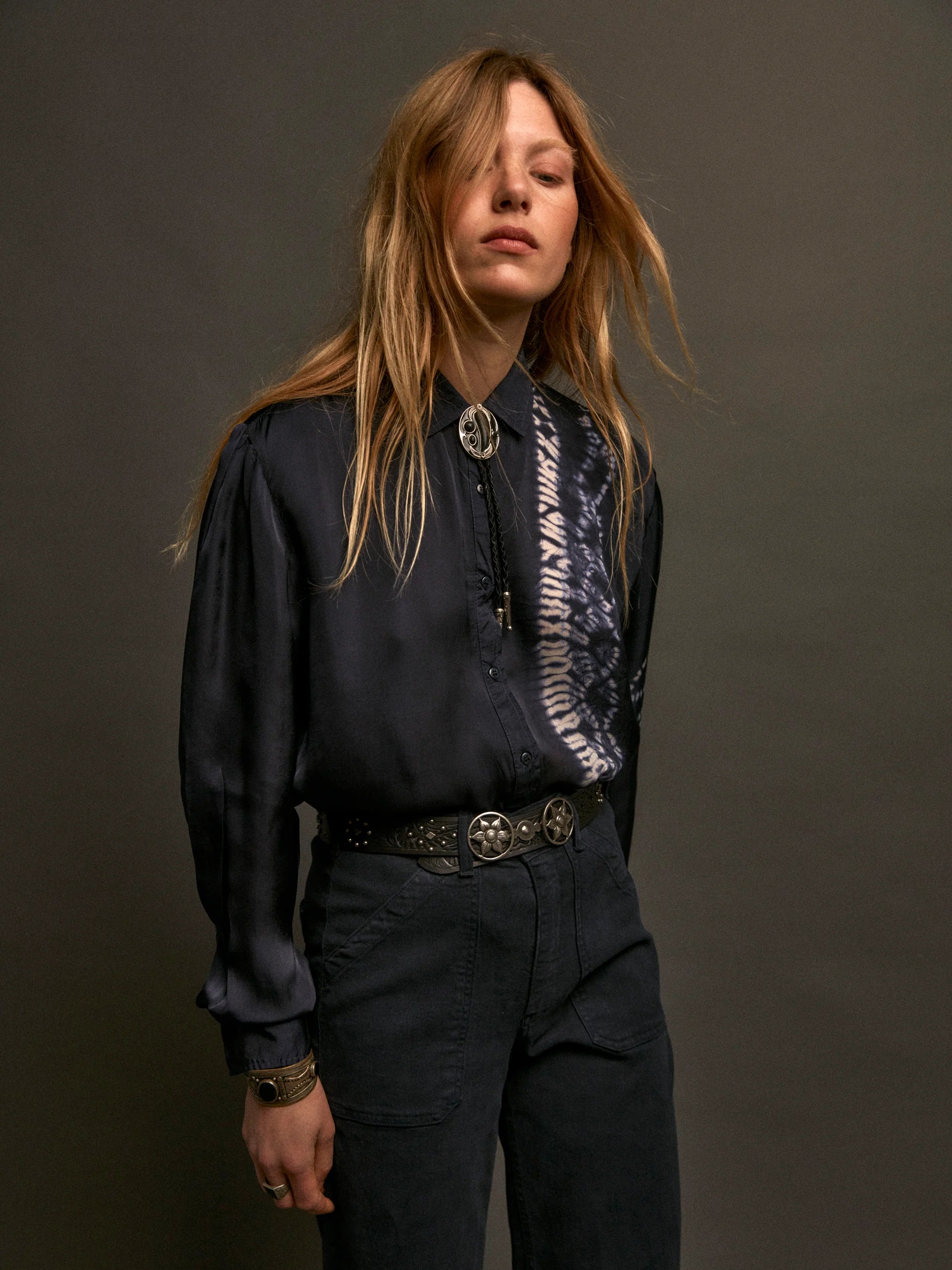 MAISON HOTEL ELIZABETH  BLOUSE BLUE DEPTHS