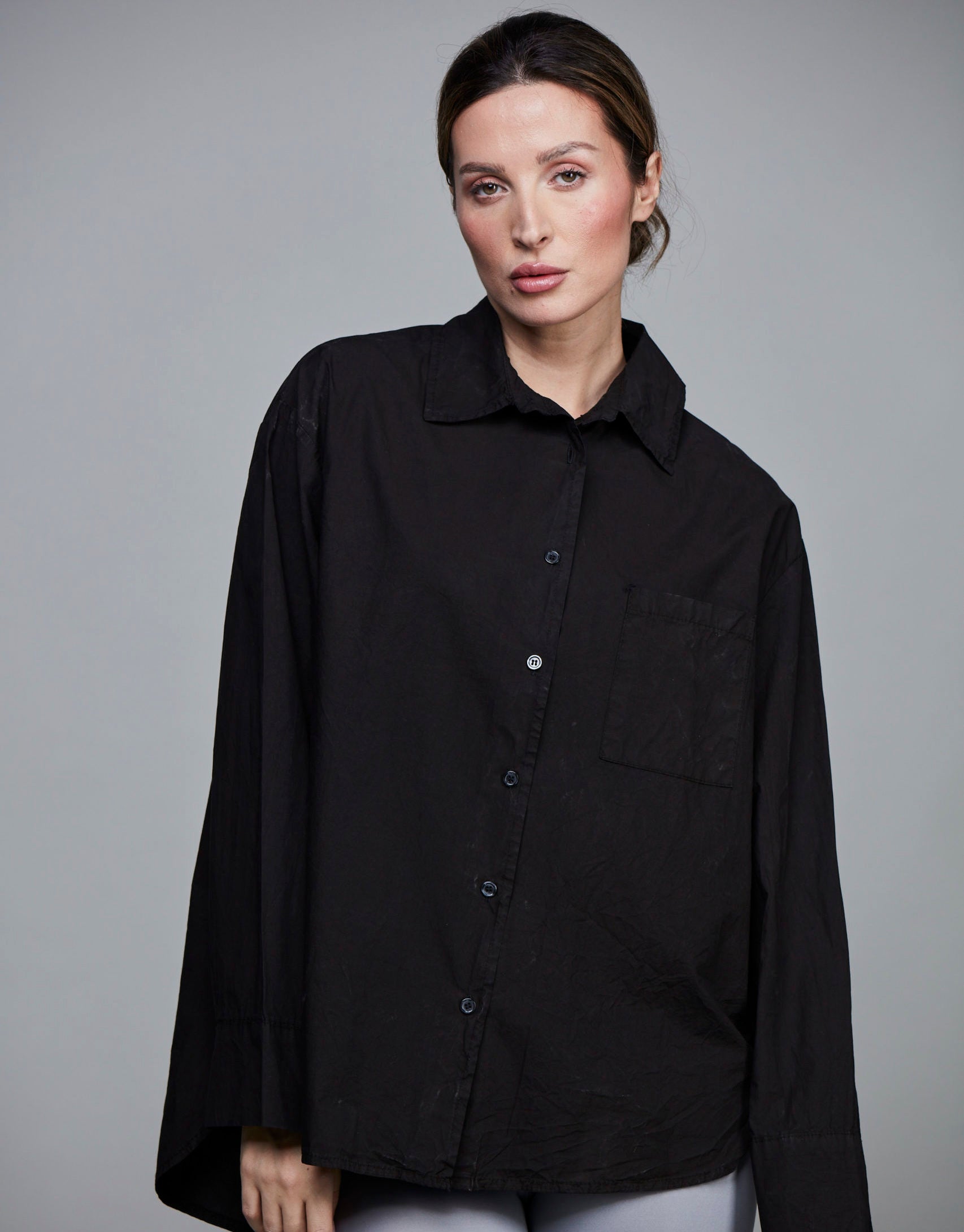 SIXTY DAYS BOYFRIEND SHORT SHIRT BLACK
