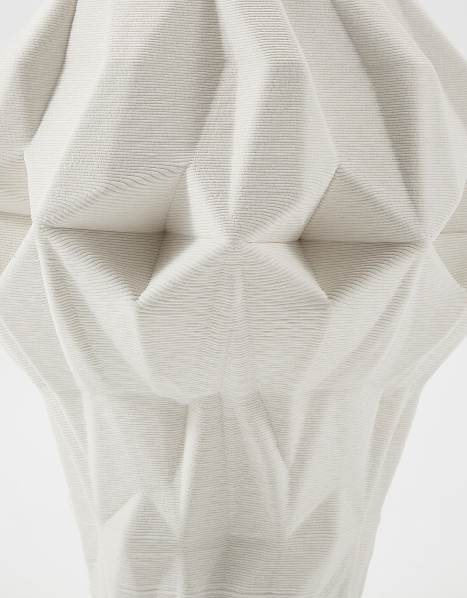 THE FOUNDRY HEDRON VASE LARGE IVORY