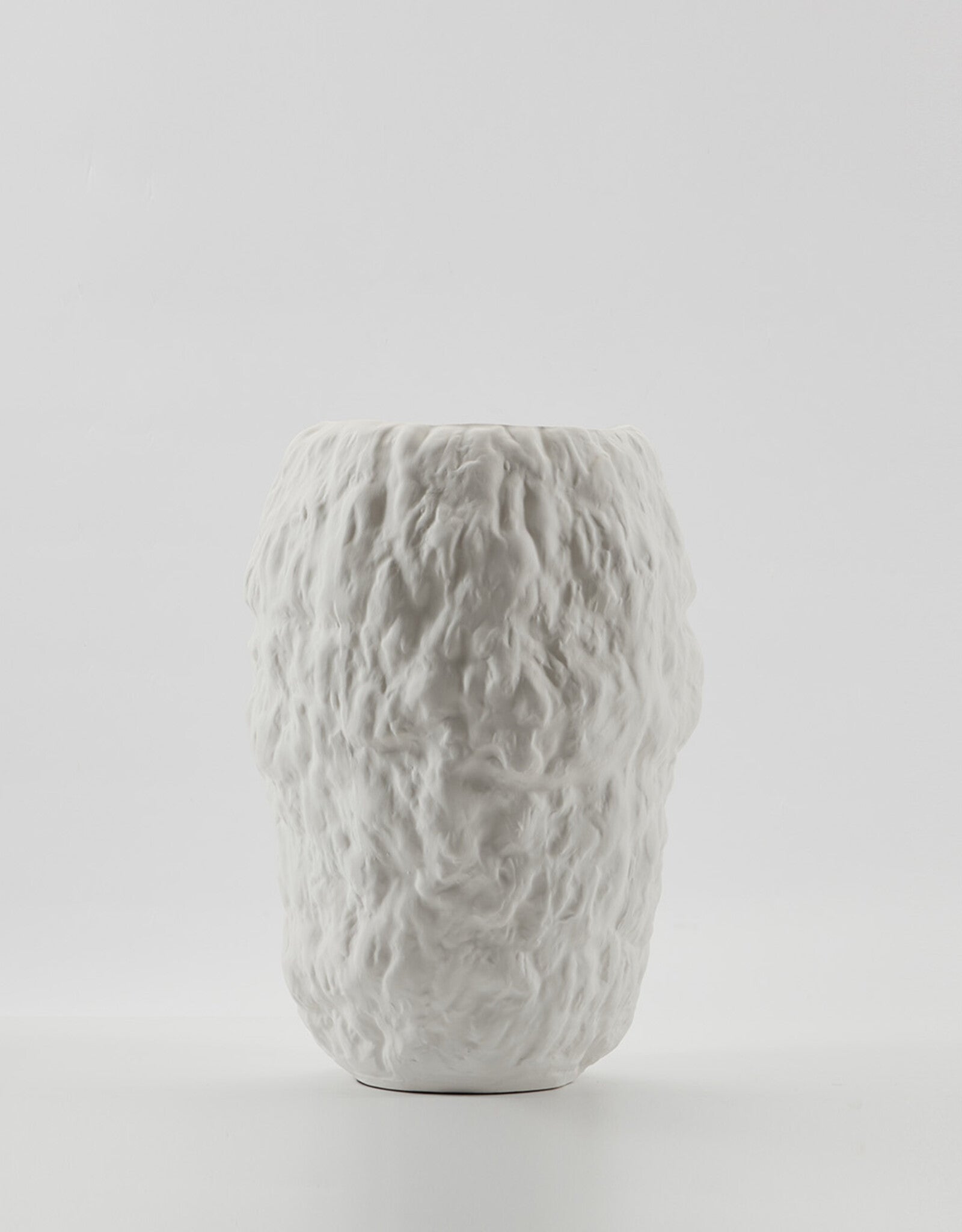 THE FOUNDRY MACHE VASE MEDIUM IVORY