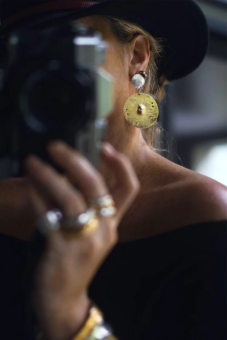 EWA TUMELO GOLD EARRINGS