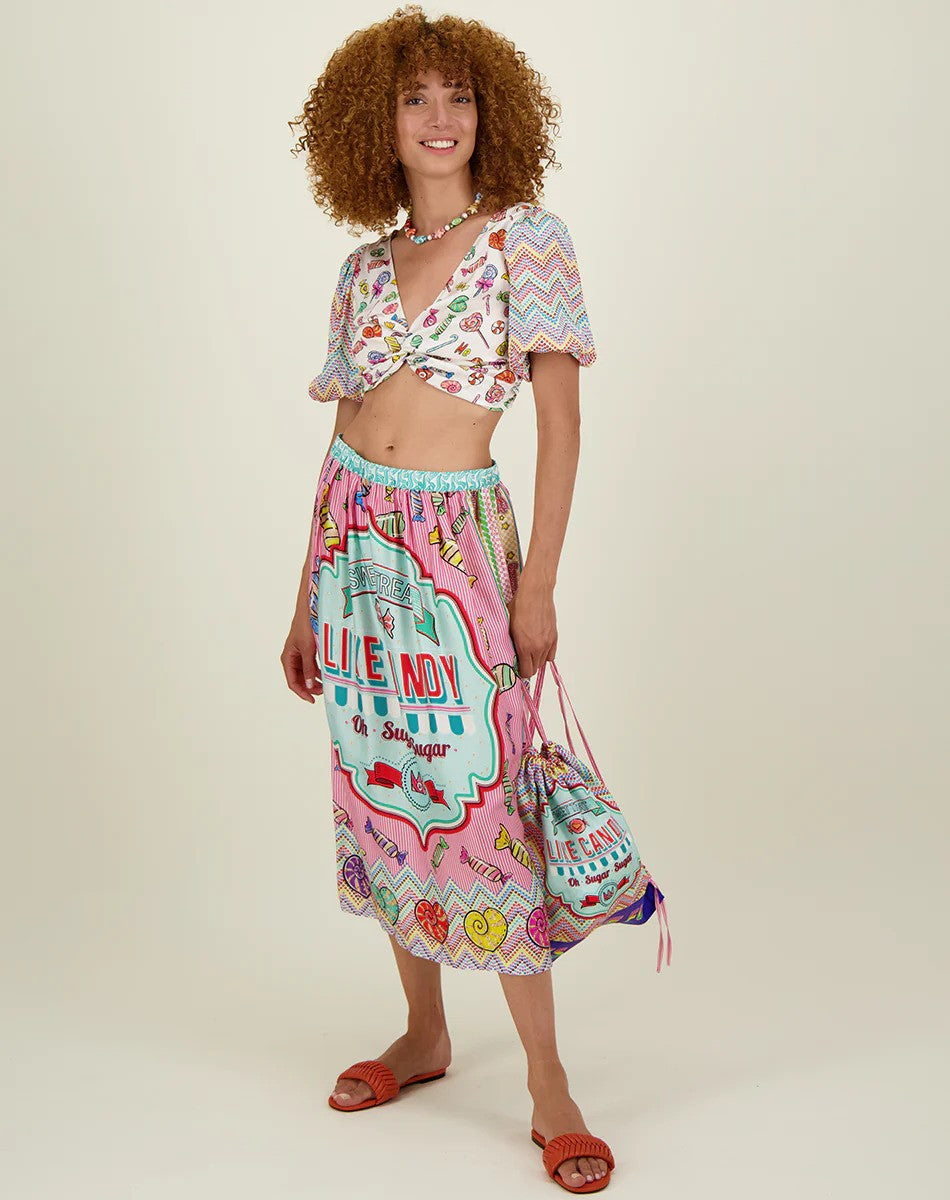 ME369 VANESSA CANDY PRINTED SKIRT