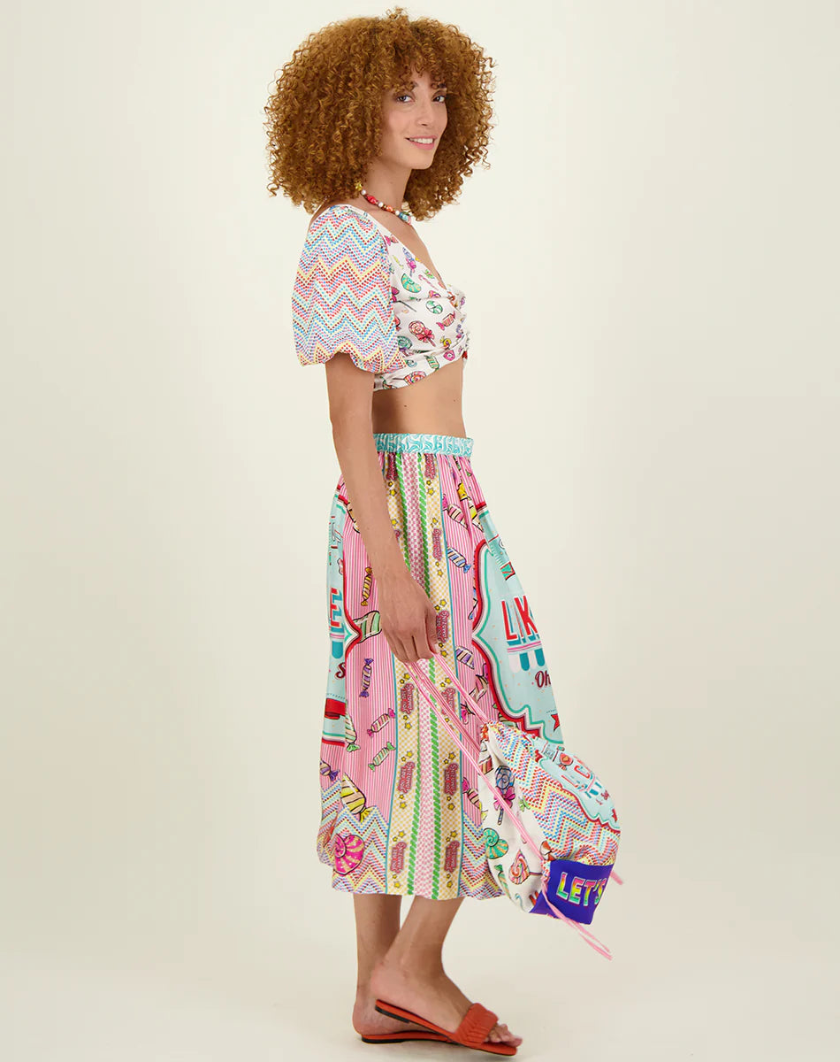 ME369 VANESSA CANDY PRINTED SKIRT